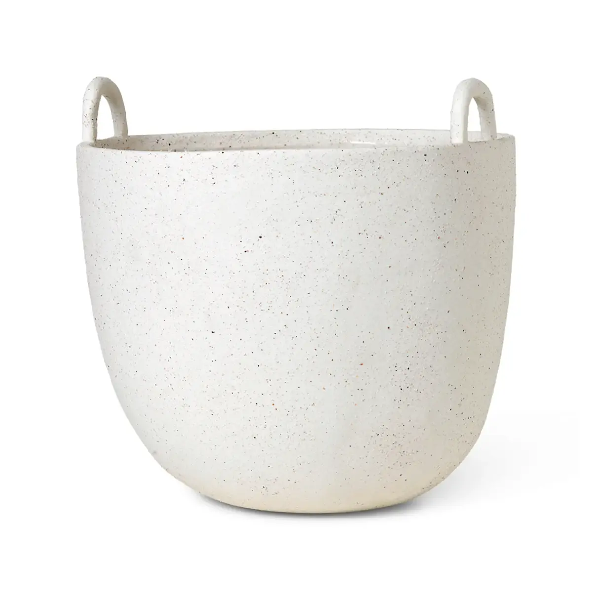Speckle krukke Ø30 cm, Off white