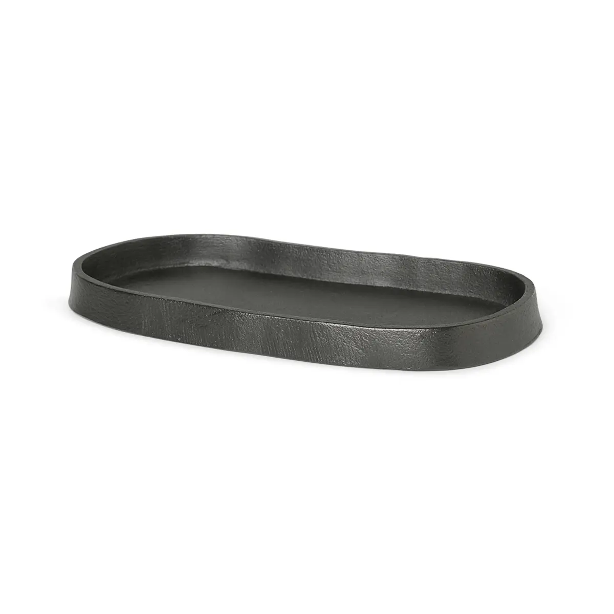 Yama brett oval 9,5 x 19 cm, Sotet aluminium