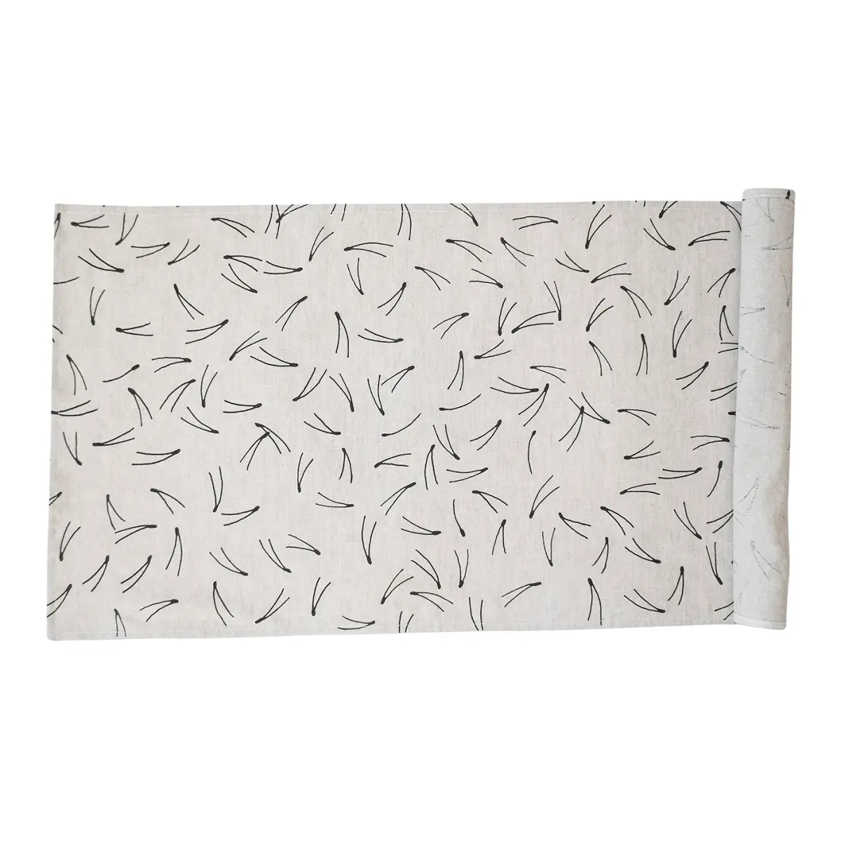 Barr bordsløper 44x137 cm, Natur-svart