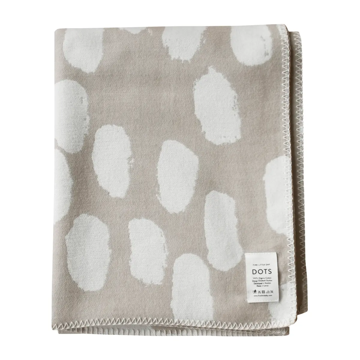 Dots pledd 140 x 180 cm, Beige