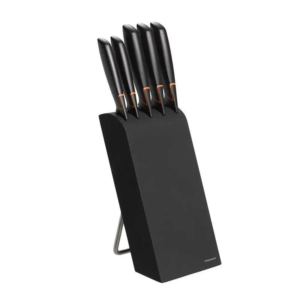 Edge knivblokk med 5 kniver, sort