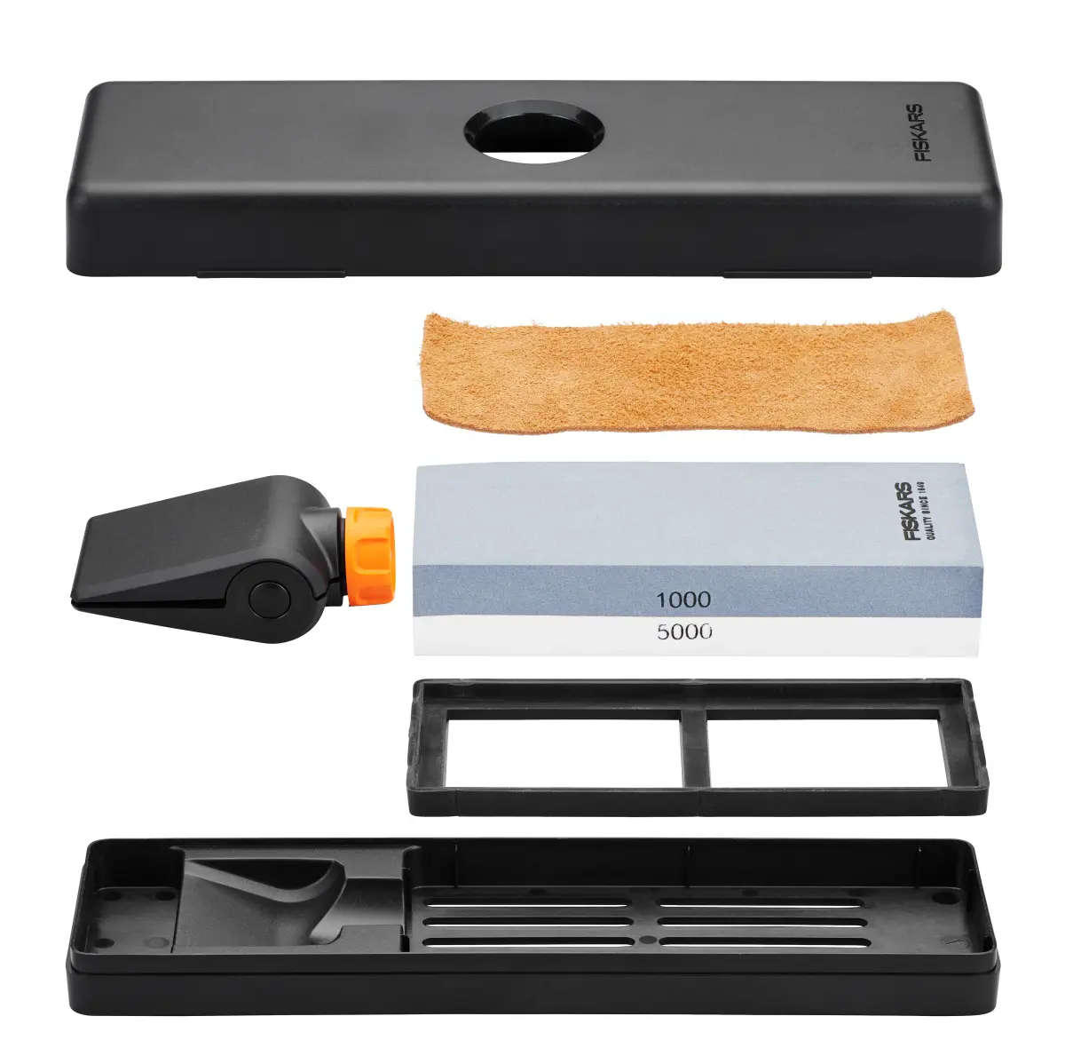 Fiskars brynsstenssett, Svart-oransje