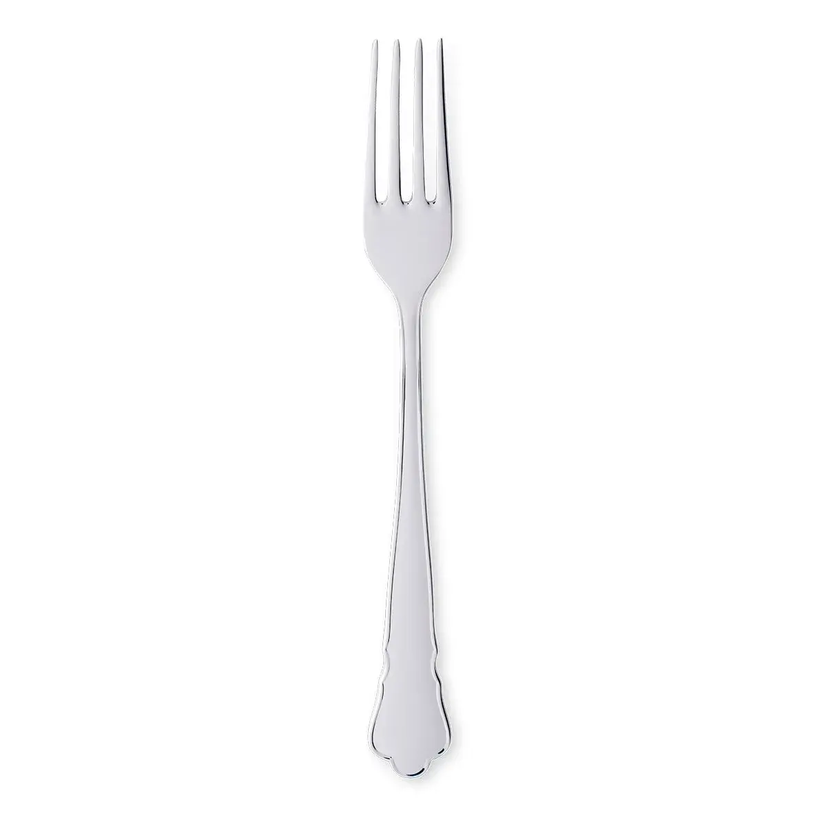 Chippendale matgaffel sølv, 20,1 cm