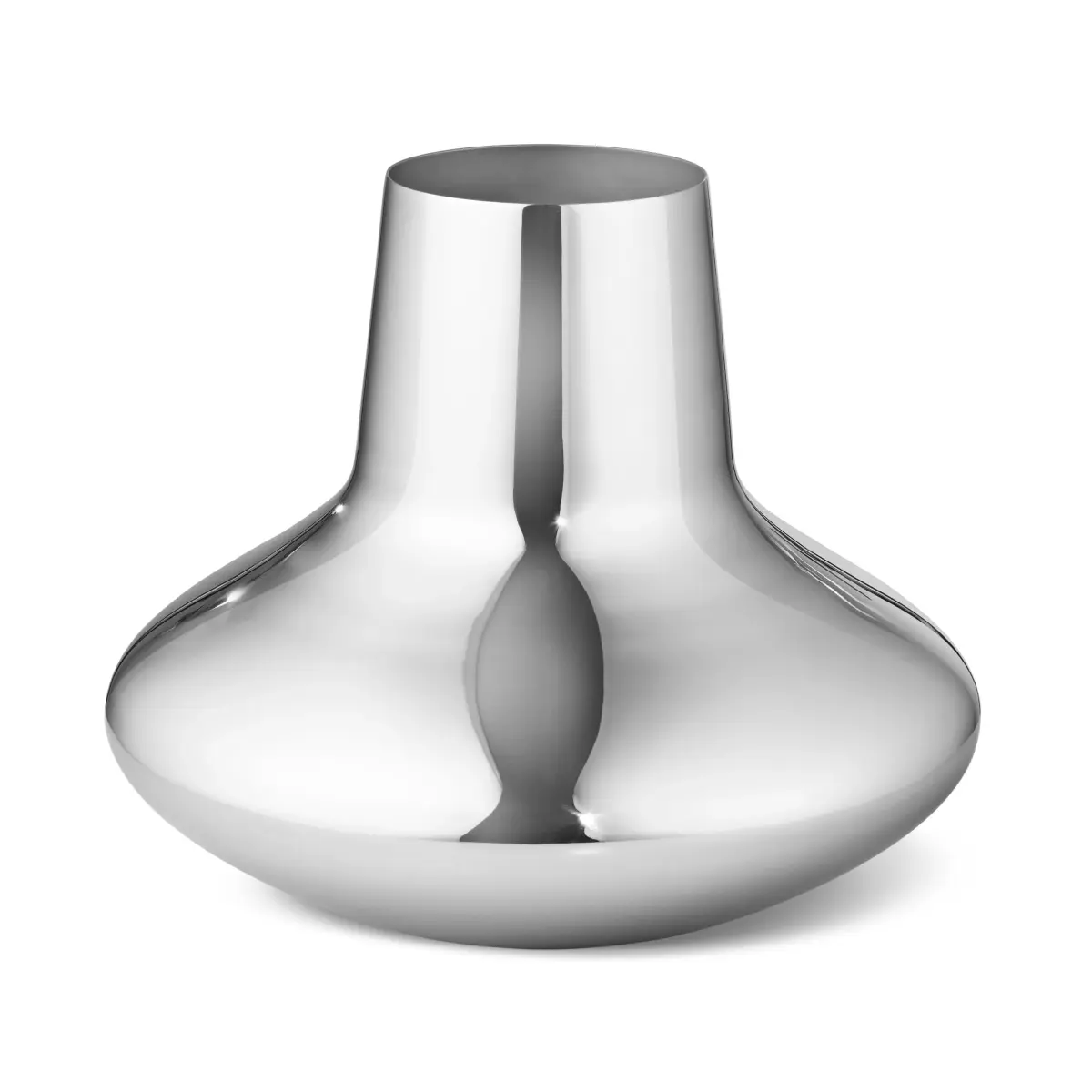 Henning Koppel vase rustfritt stål, Medium, 18,5 cm