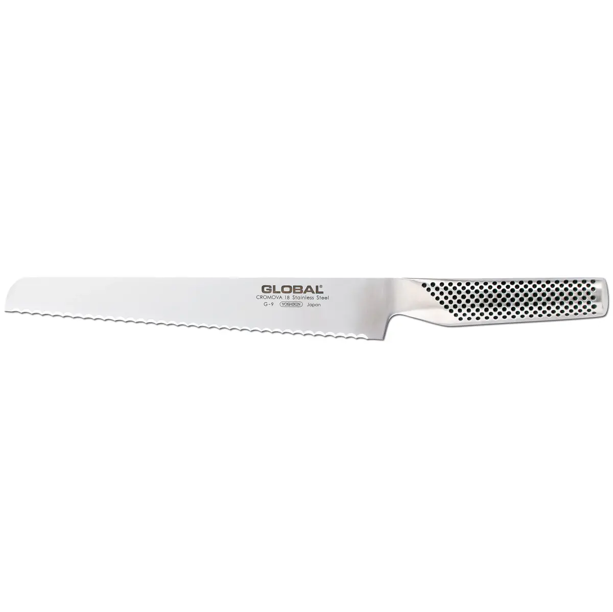 Global G-9R brødkniv 22 cm tagget, rustfritt stål