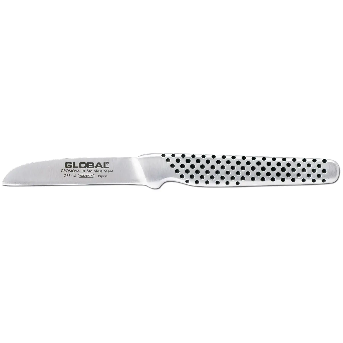 Global GSF-16 skrellekniv 6 cm rett, rustfritt stål
