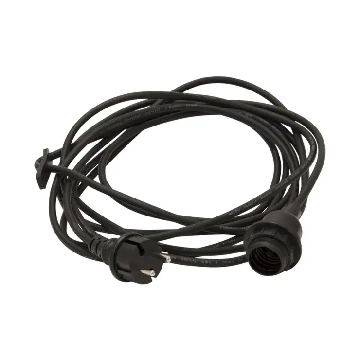 Lampeoppheng ute IP44, Svart