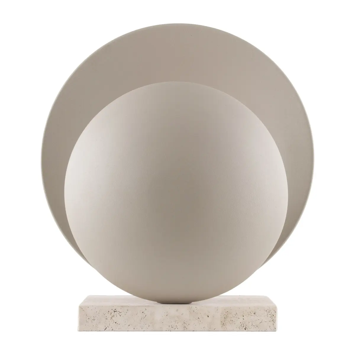 Orbit bordlampe, Beige-travertin
