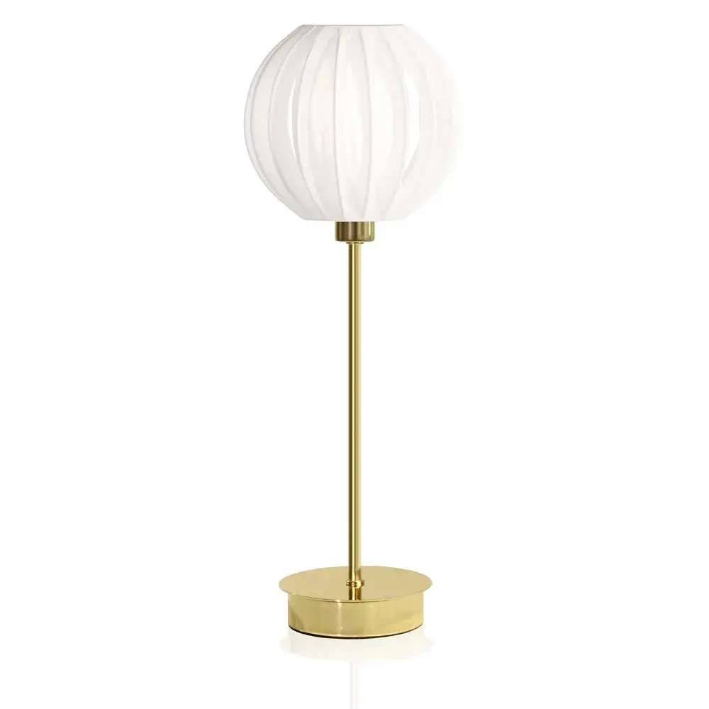 Plastband bordlampe, messing
