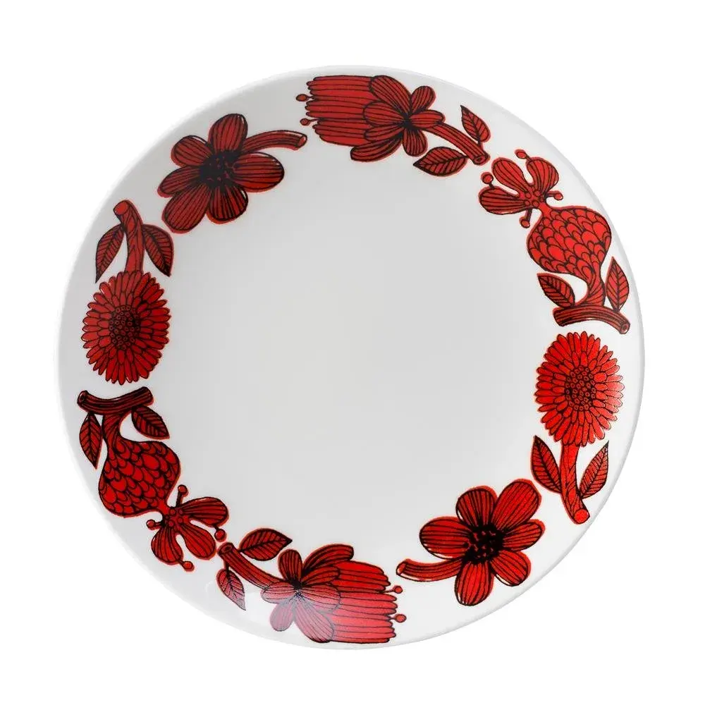 Röd Aster tallerken, Ø 22 cm