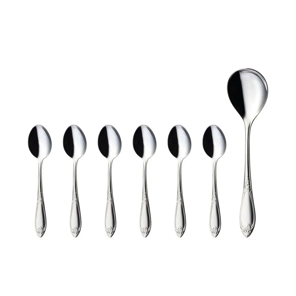 Nina dessertsett 7 deler, Rustfritt stål
