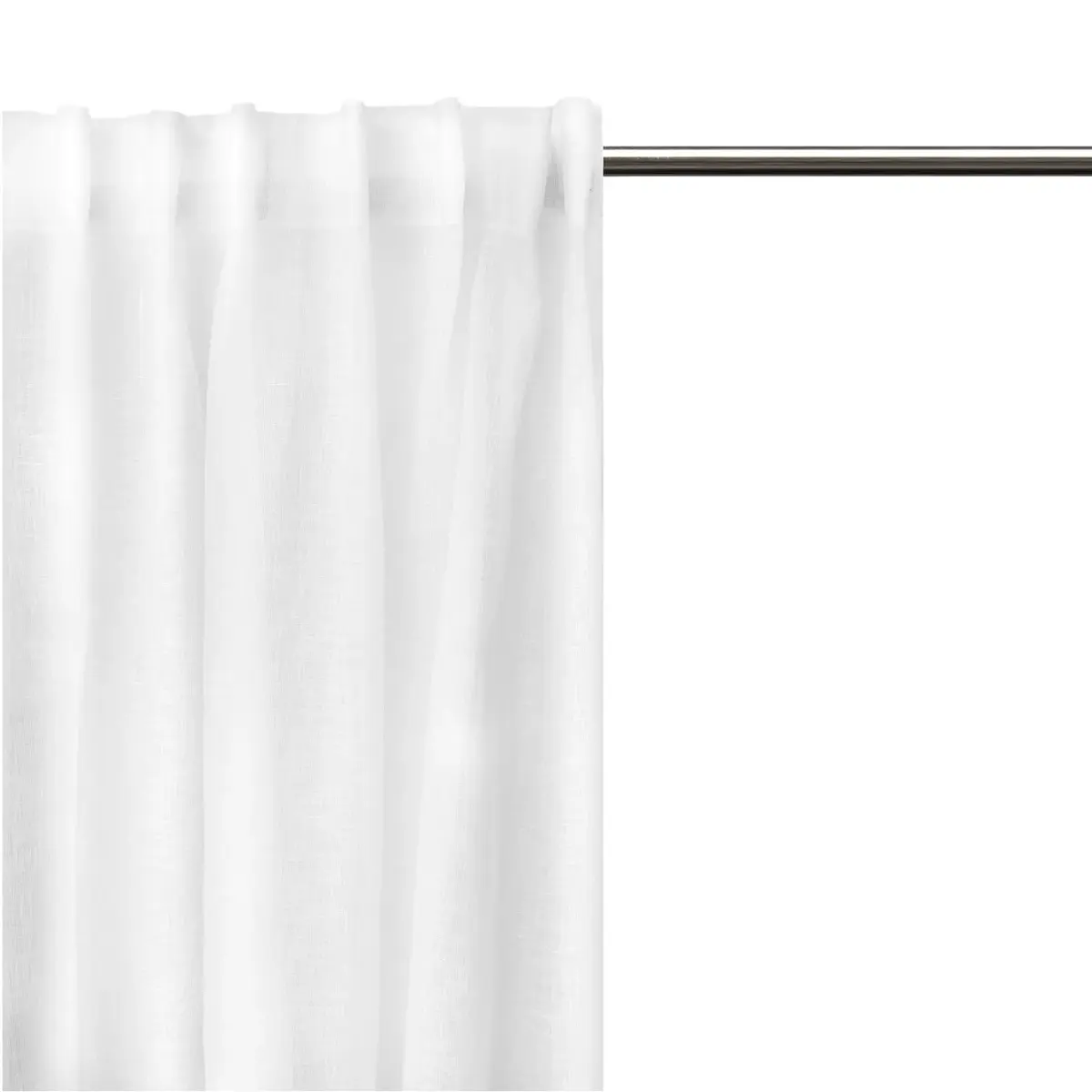 Dalsland gardin med leggbånd, optical white
