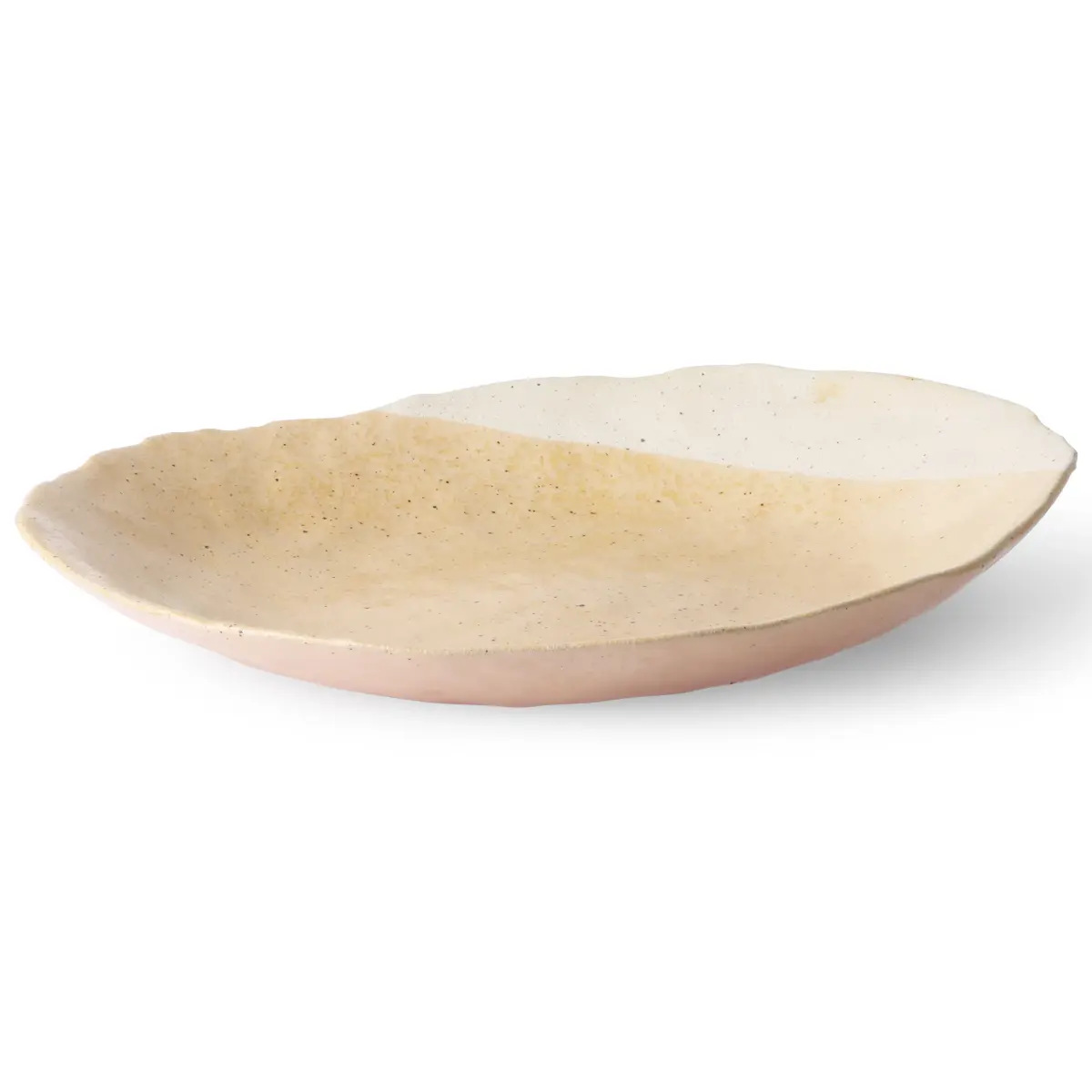 HKliving dekorasjonstallerken 34,5x38 cm, Cream-white