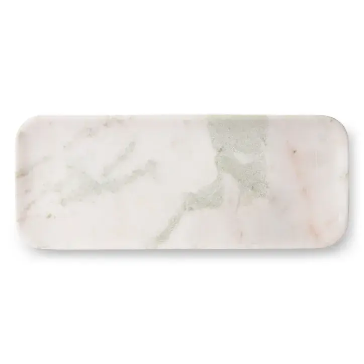 HKliving marmorbrett 30x12 cm, Hvit-grønn-rosa