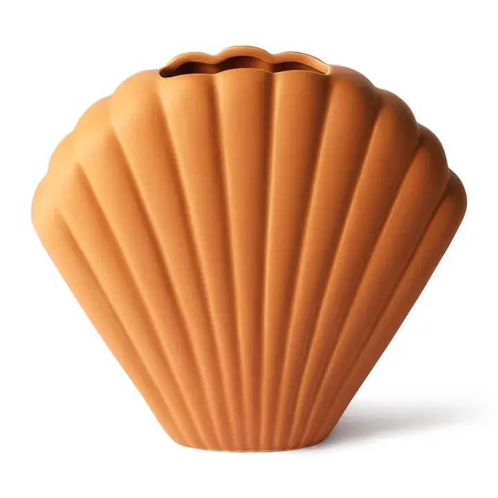 HKliving Shell vase L, Terra