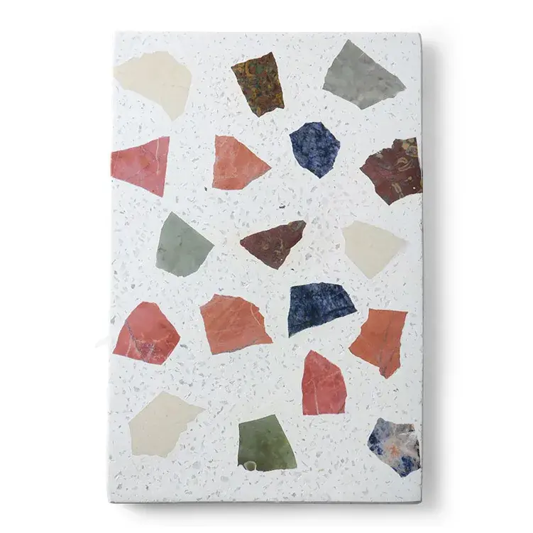 HKliving terrazzo skjærefjøl 30x25 cm, Hvit
