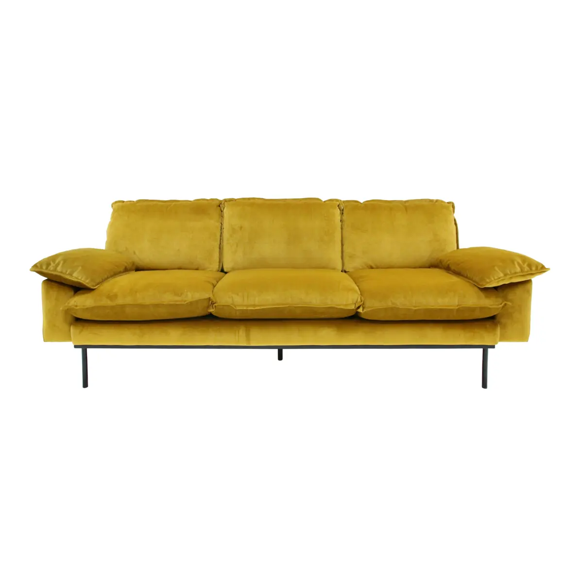 Retro sofa 3-seter, ogra (gul)