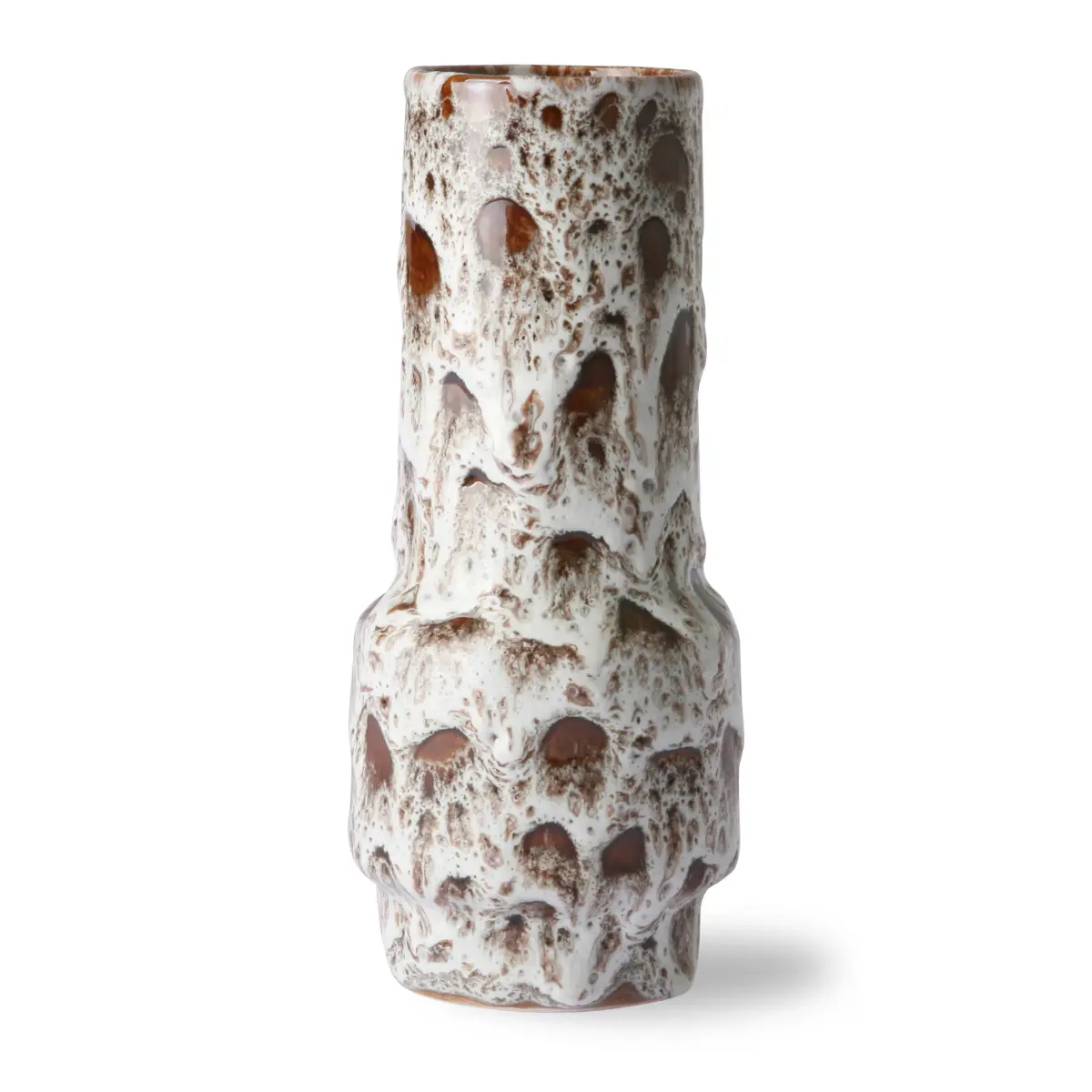 Retro vase 20,5 cm, Lava white