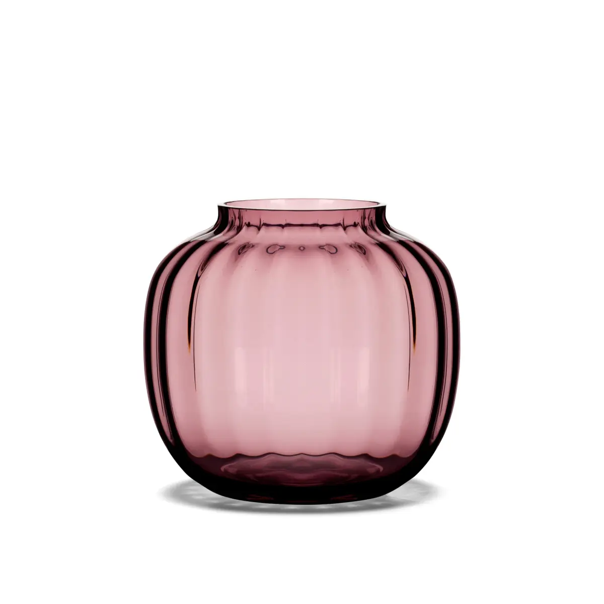 Primula vase, plomme (rød), rund