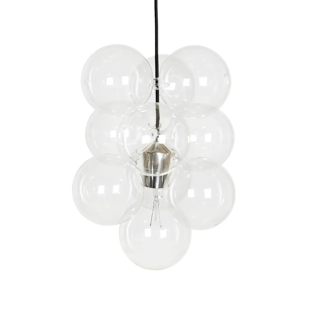 DIY lampe, pendel 12 glasskuler