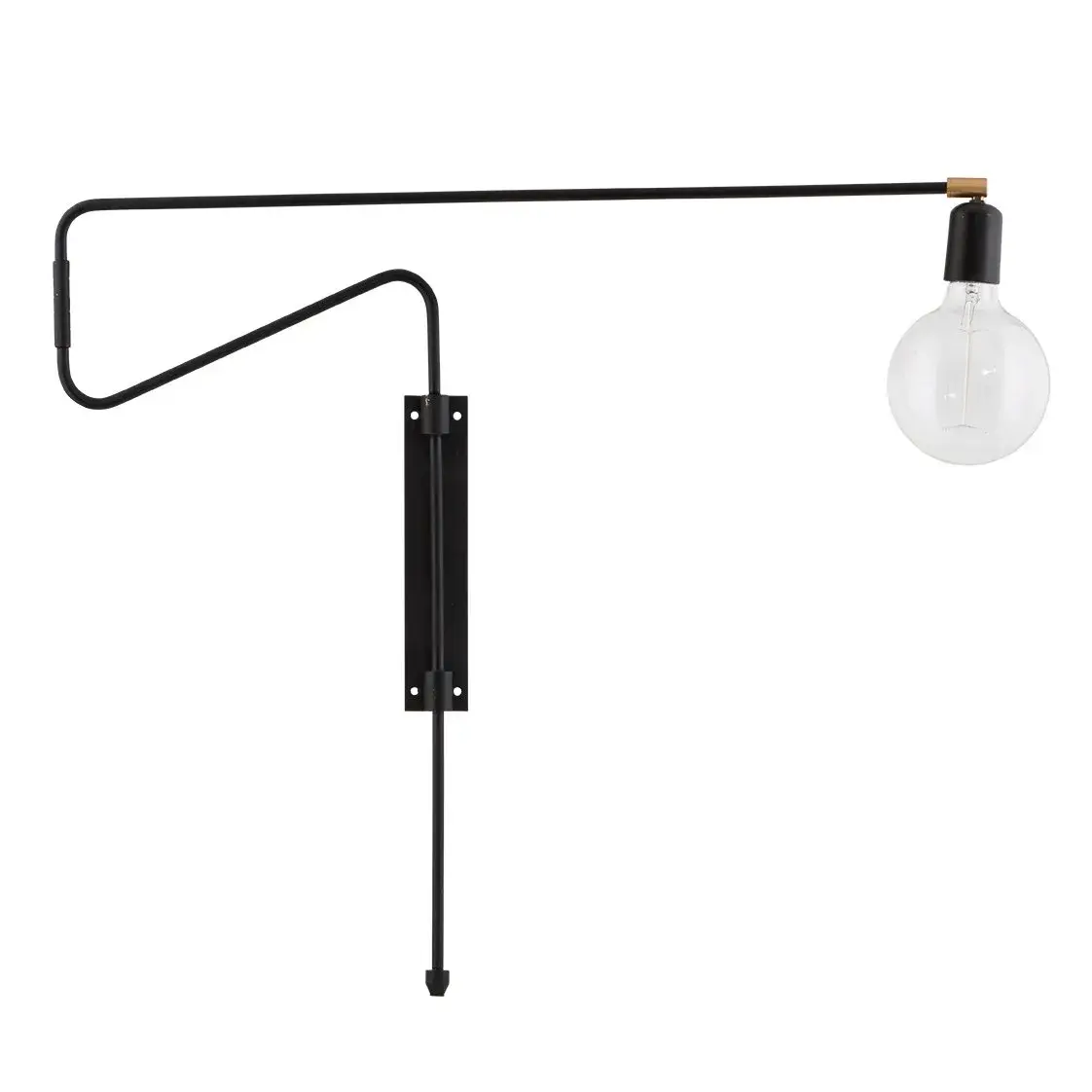 Swing vegglampe svart, stor, 70 cm