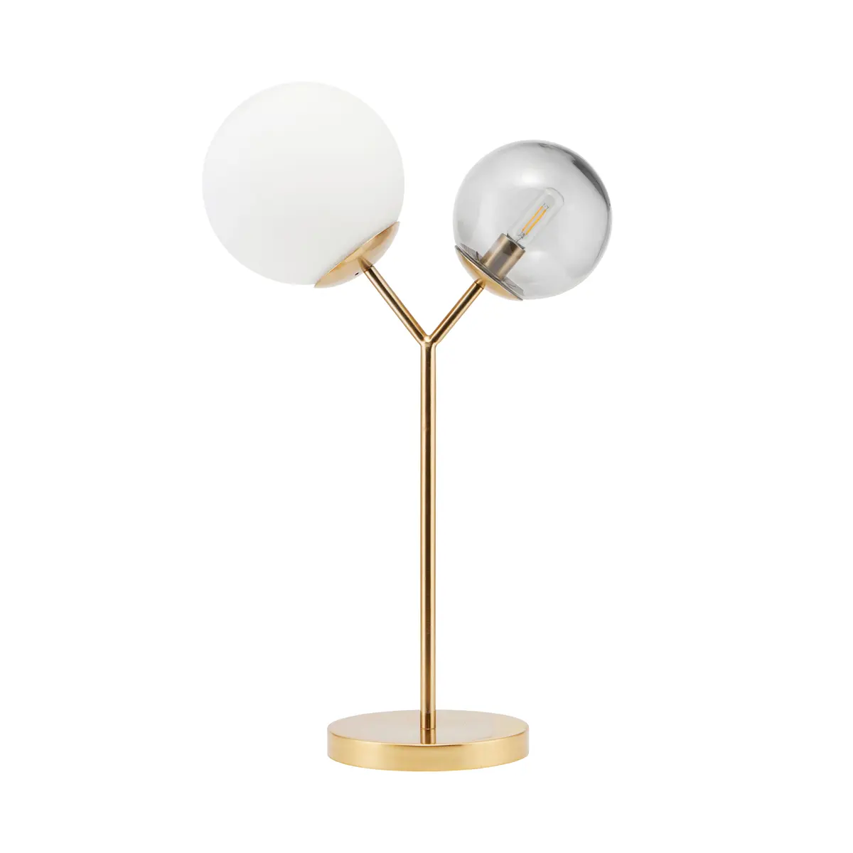Twice bordlampe, Messing