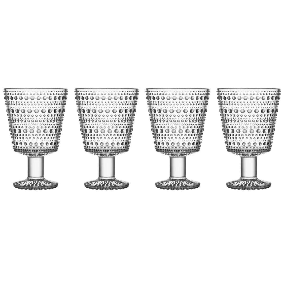 Kastehelmi drikkeglass på fot 26 cl 4-stk., Klar