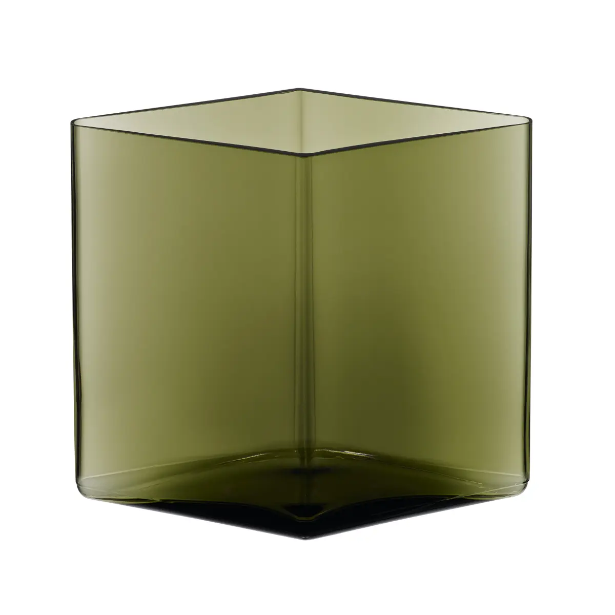 Ruutu vase 20,5x18 cm, mosegrønn