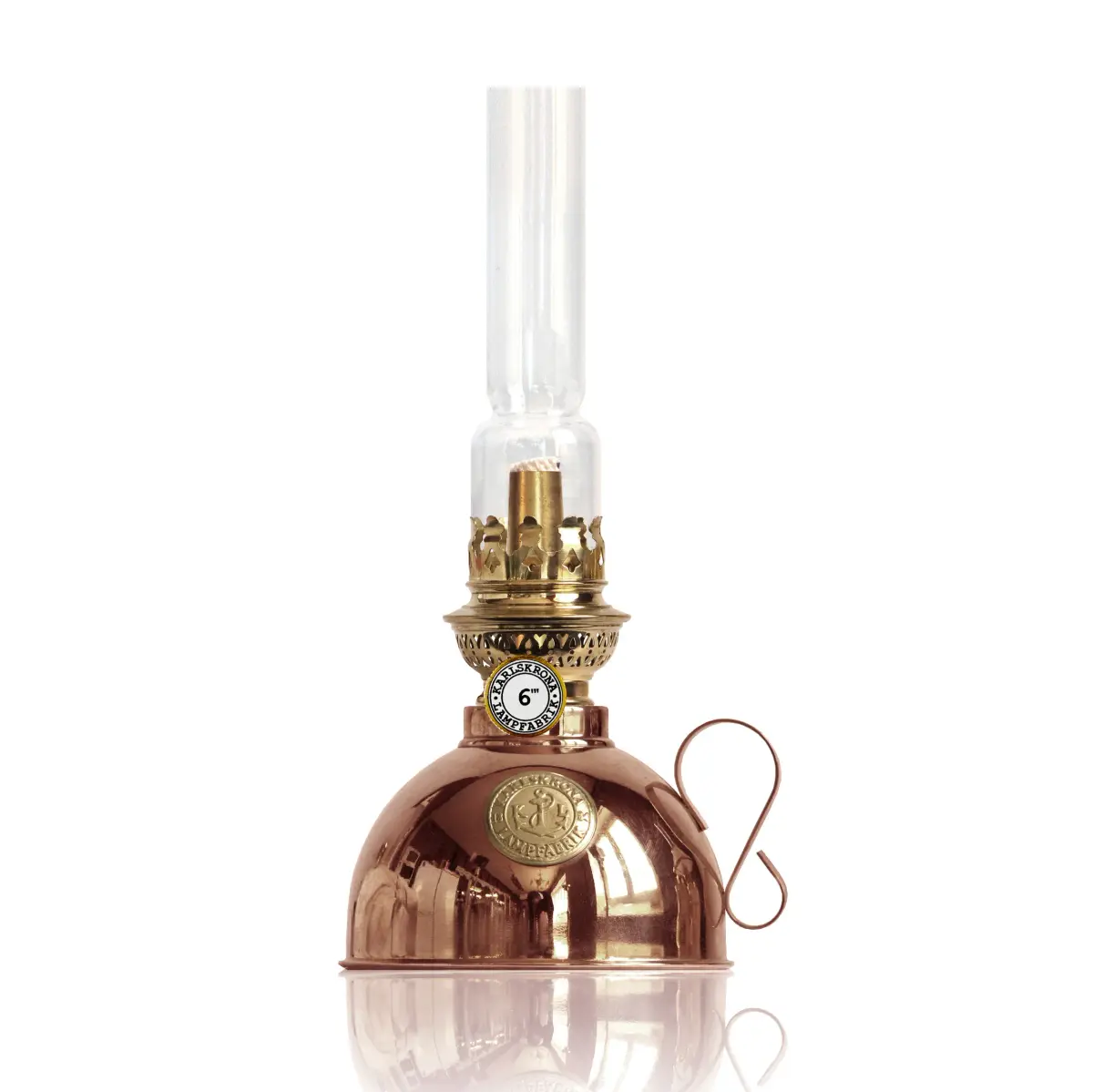 Nattlampen fotogenlampe, kobber