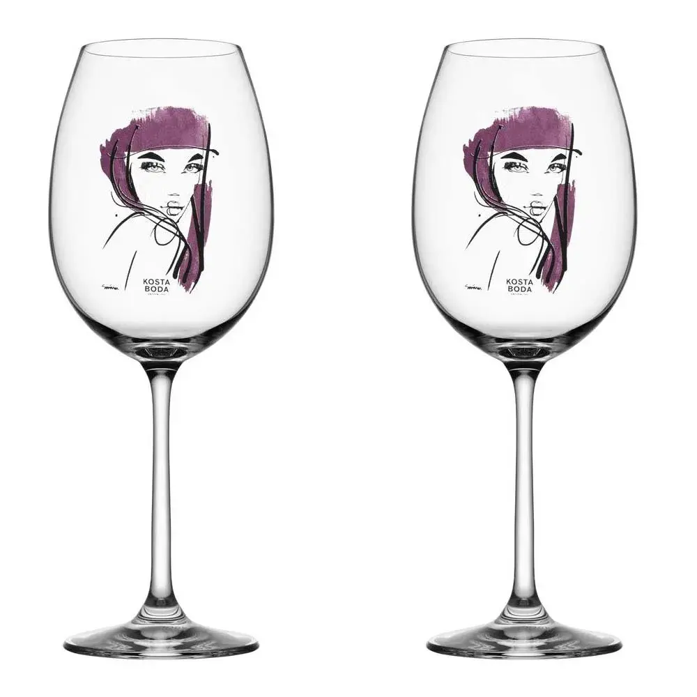 All about you vinglass 52 cl 2-stk., purpurrød