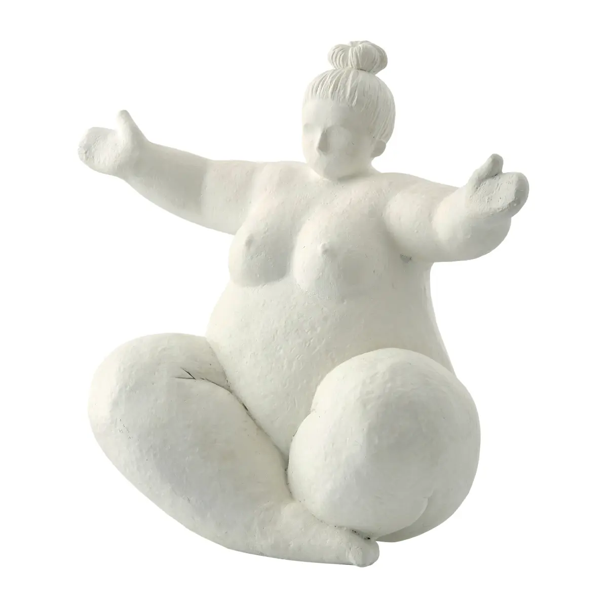 Serafina dekorasjon omfavnende kvinne 24 cm, White