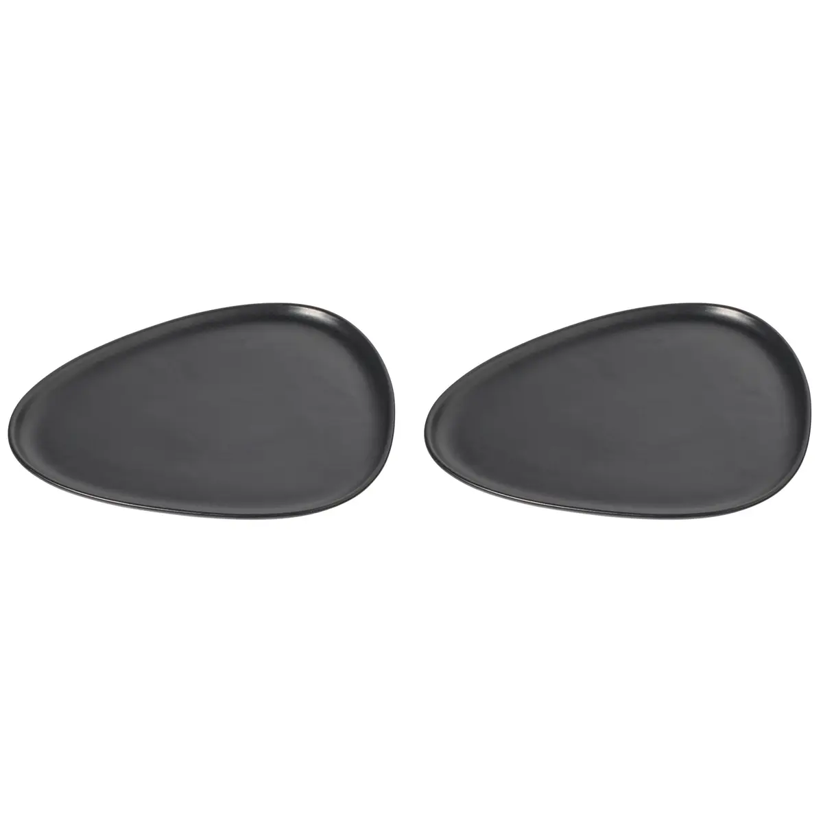 Curve Stoneware middagstallerken 2-stk., Svart