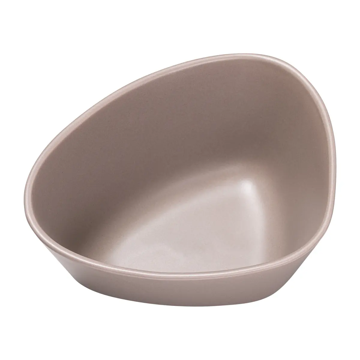 Curve Stoneware skål M 20x22 cm, Warm grey