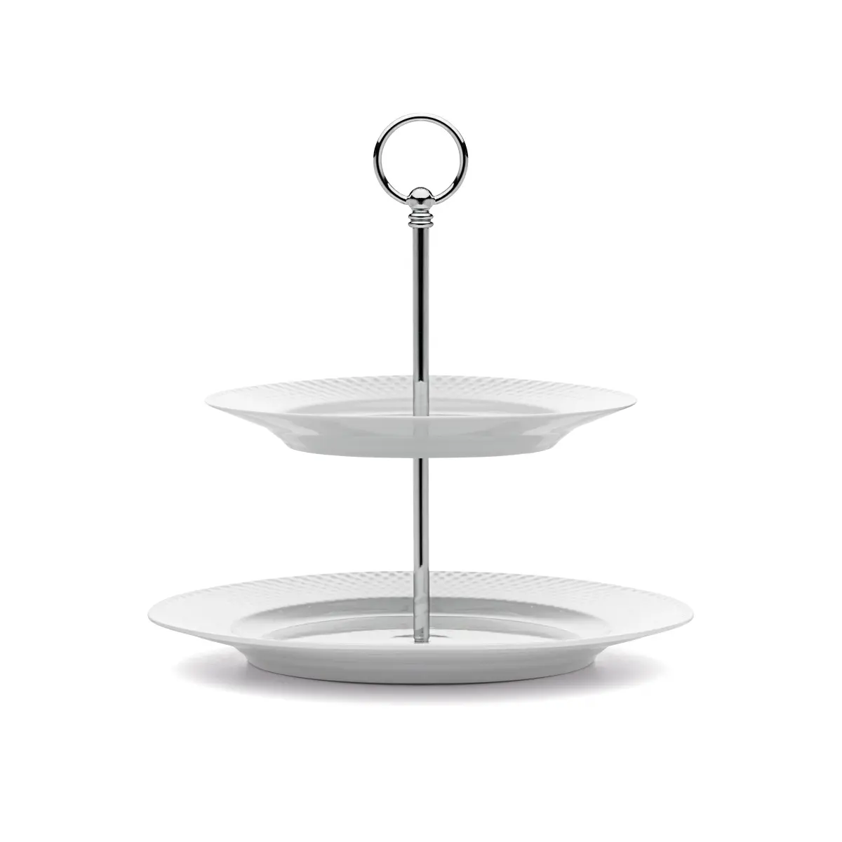 Rhombe kakefat Ø 27 cm, hvit