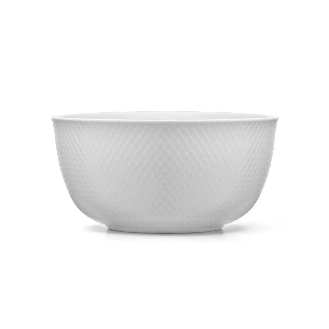Rhombe serveringskål Ø22 cm, hvit