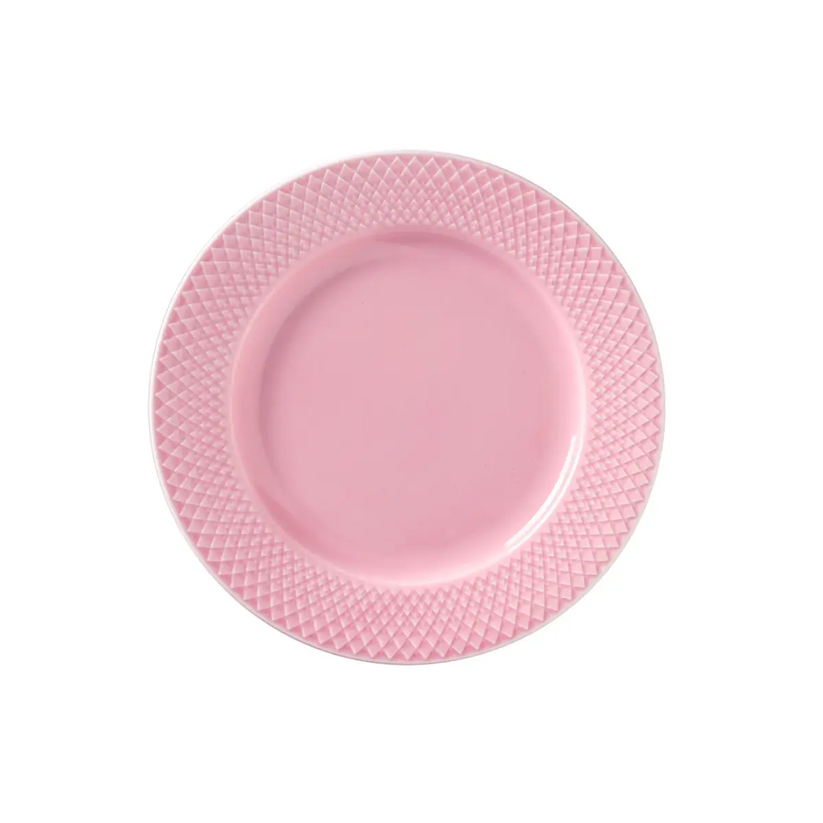 Rhombe tallerken rosa, 21 cm