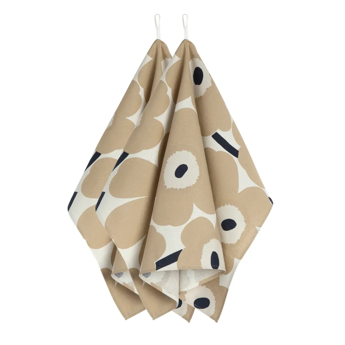 Pieni Unikko kjøkkenhåndkle 2-pack, Offwhite-beige-blå