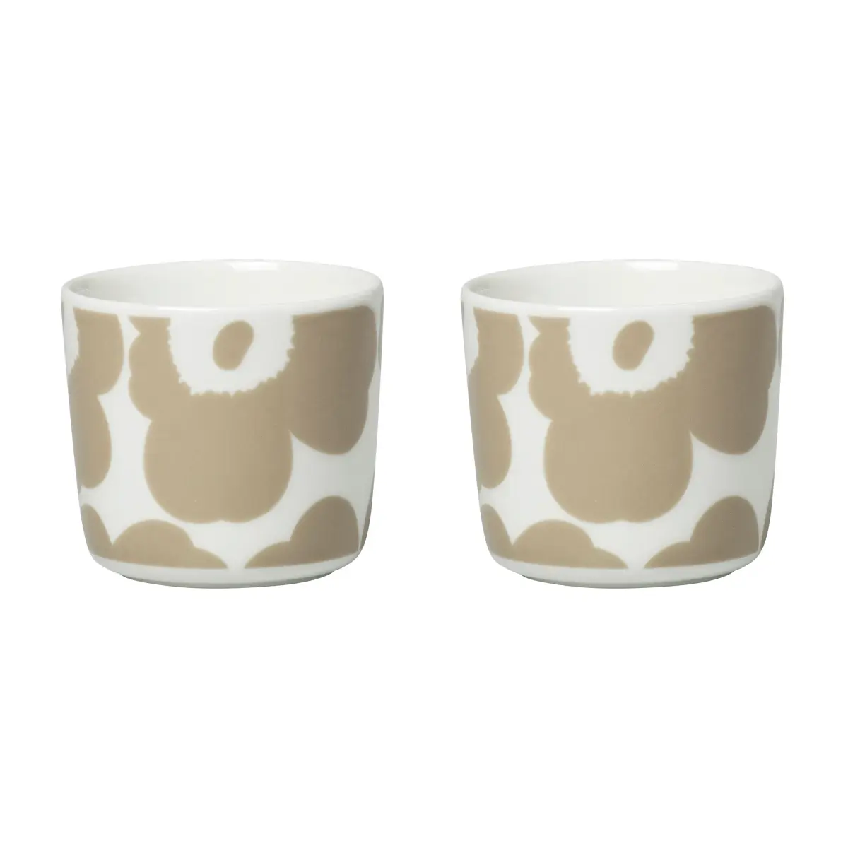 Unikko kaffekopp uten hank 20 cl 2-stk., Hvit-beige
