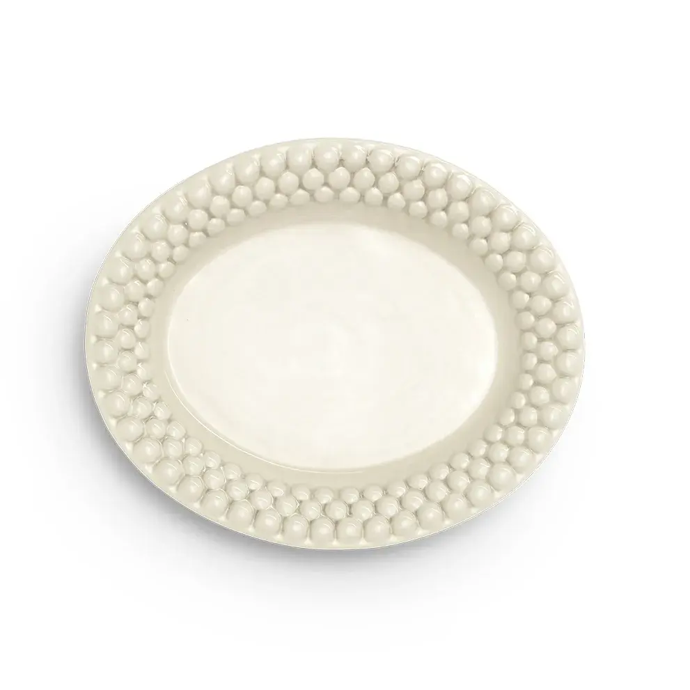 Bubbles oval tallerken 20 cm, Sand