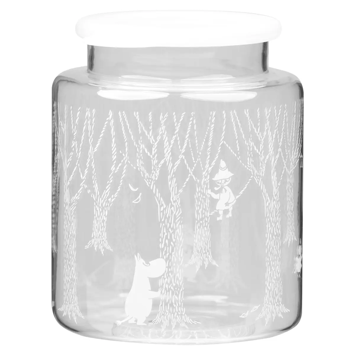 In the Woods glassboks med silikonlokk 17 cm, Klar-hvit