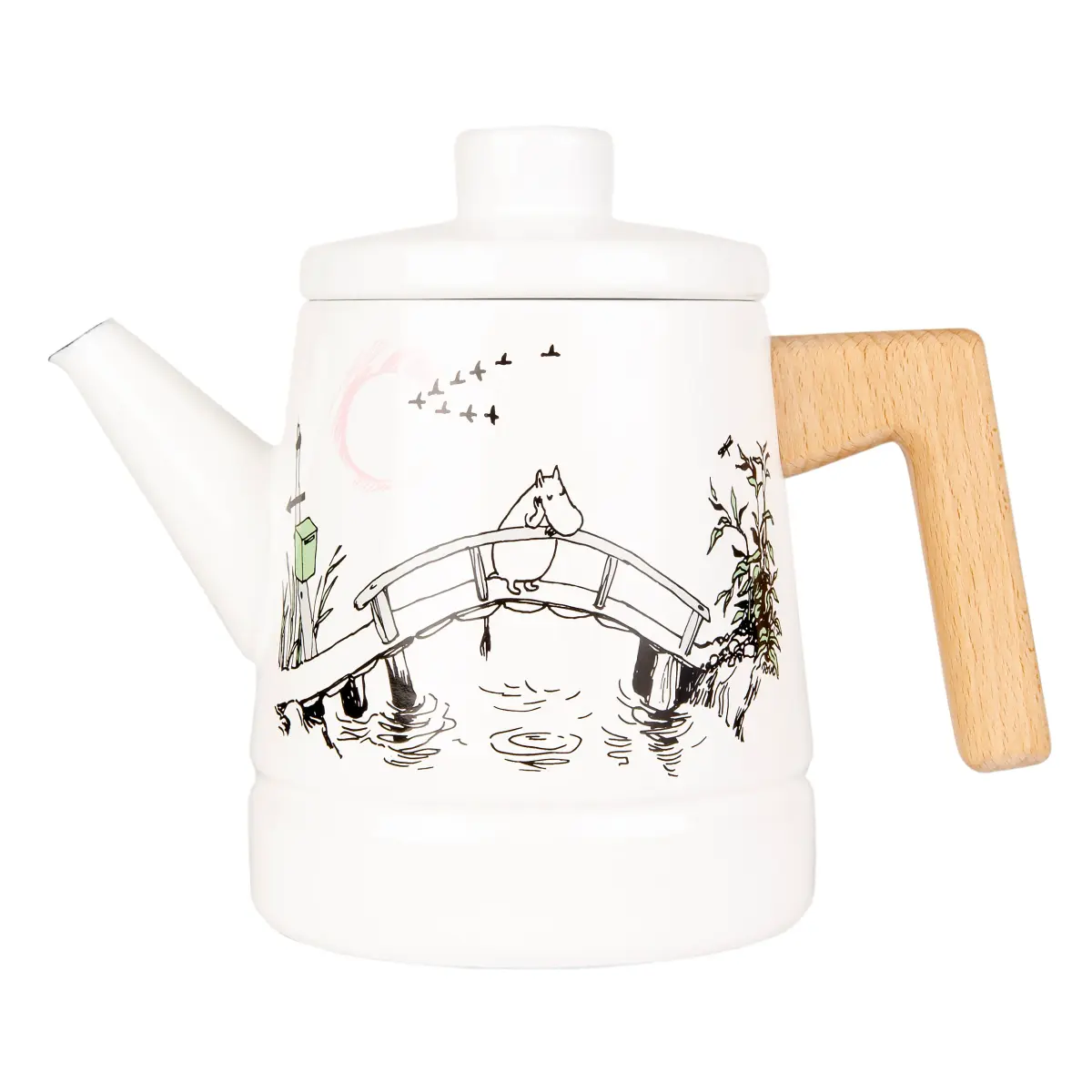 Missing you kaffekanne emalje 1,6 l, Hvit