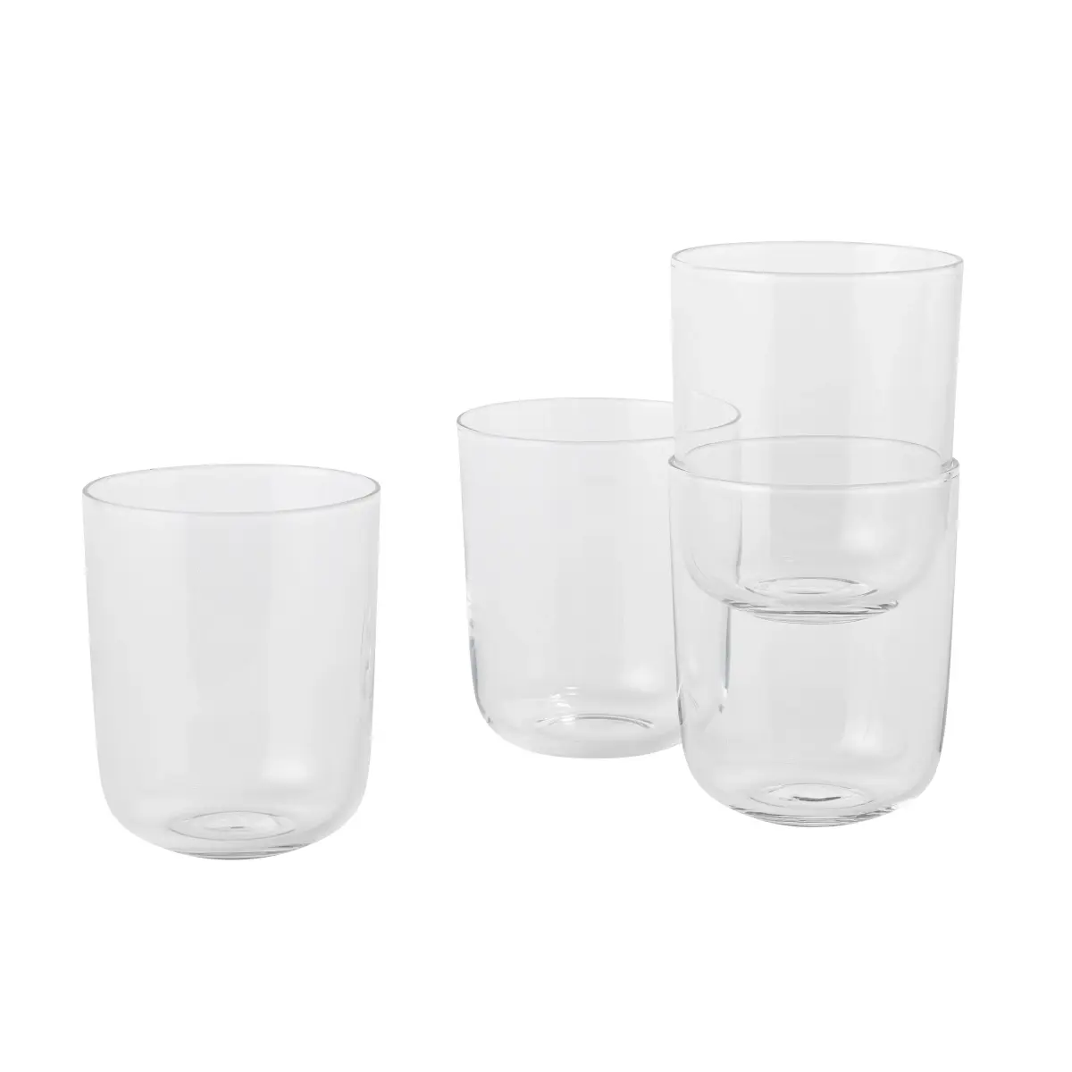 Corky glass høyt 4-pakn., Klar