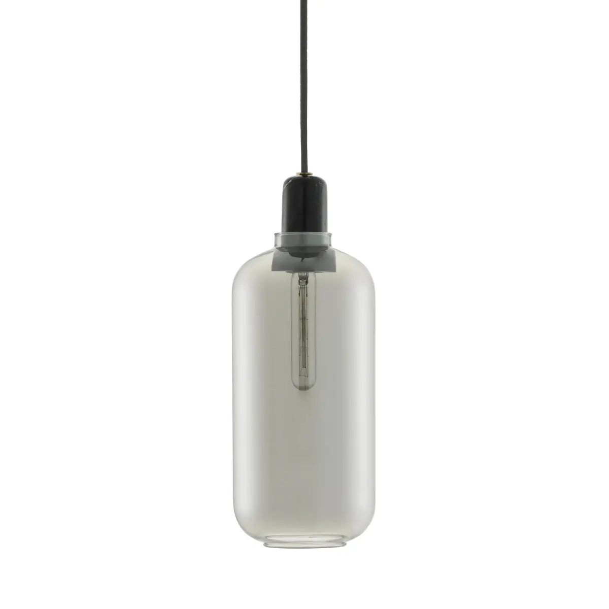 Amp lampe stor, grå-sort