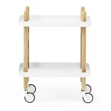 Block bord, hvit