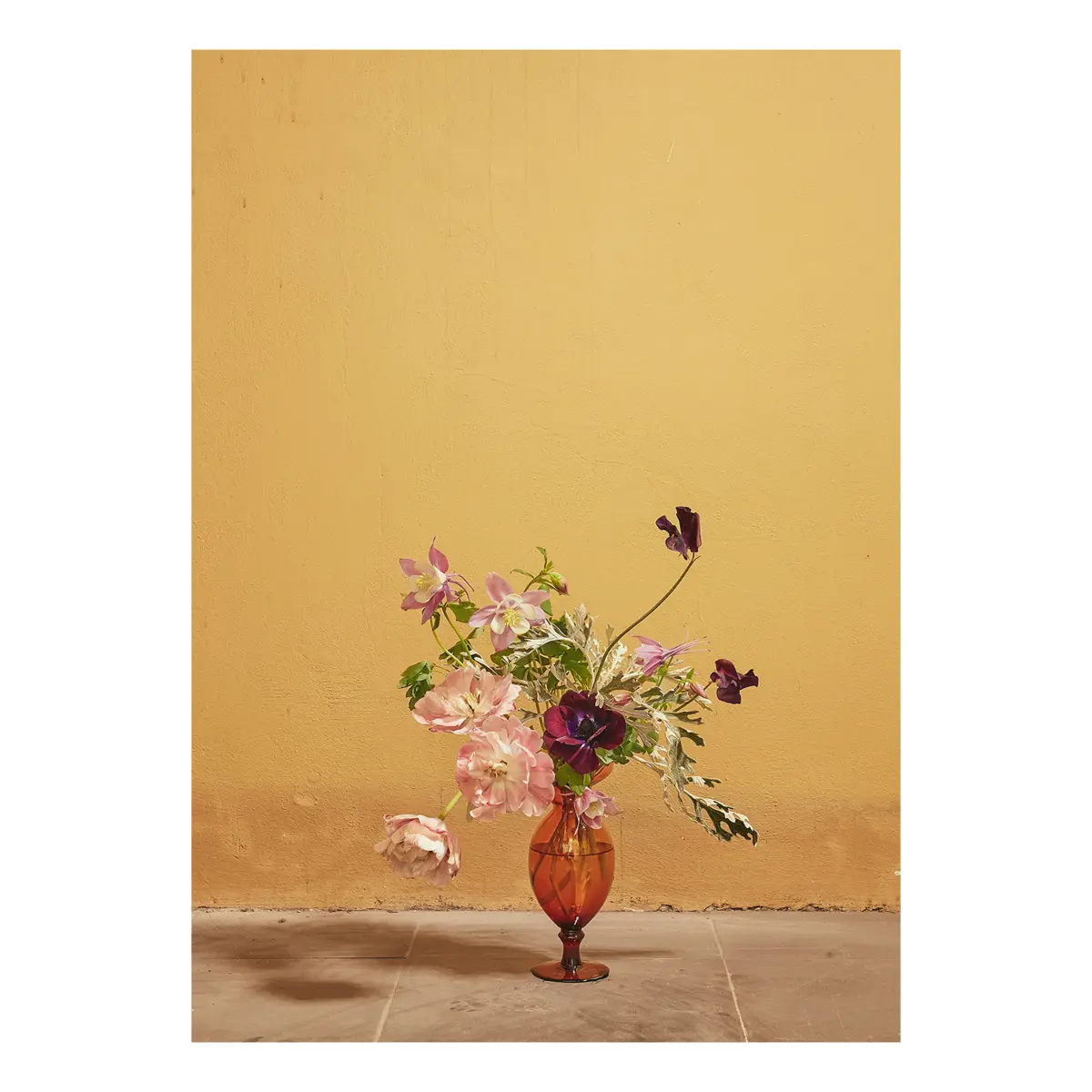 Blomst 02 Ochra poster, 50x70 cm