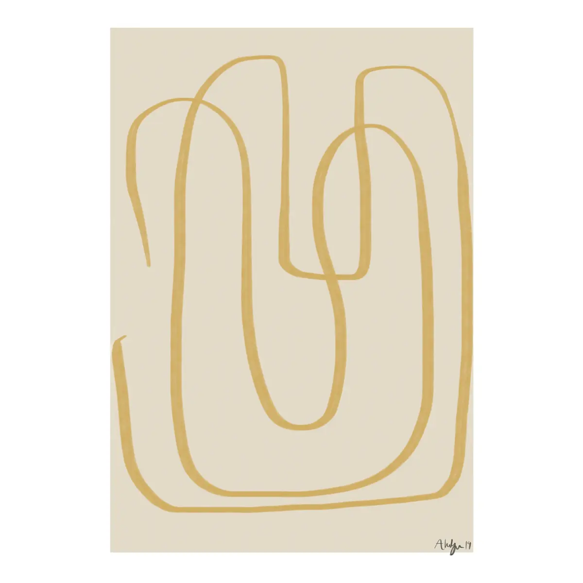Different Ways I poster gul, 30x40 cm