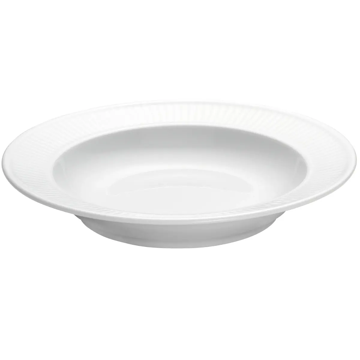 Plissé dyp tallerken Ø 22cm, Hvit