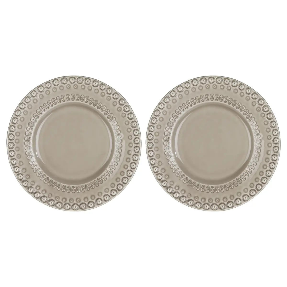 Daisy desserttallerken Ø22 cm 2-stk., Greige (beige)