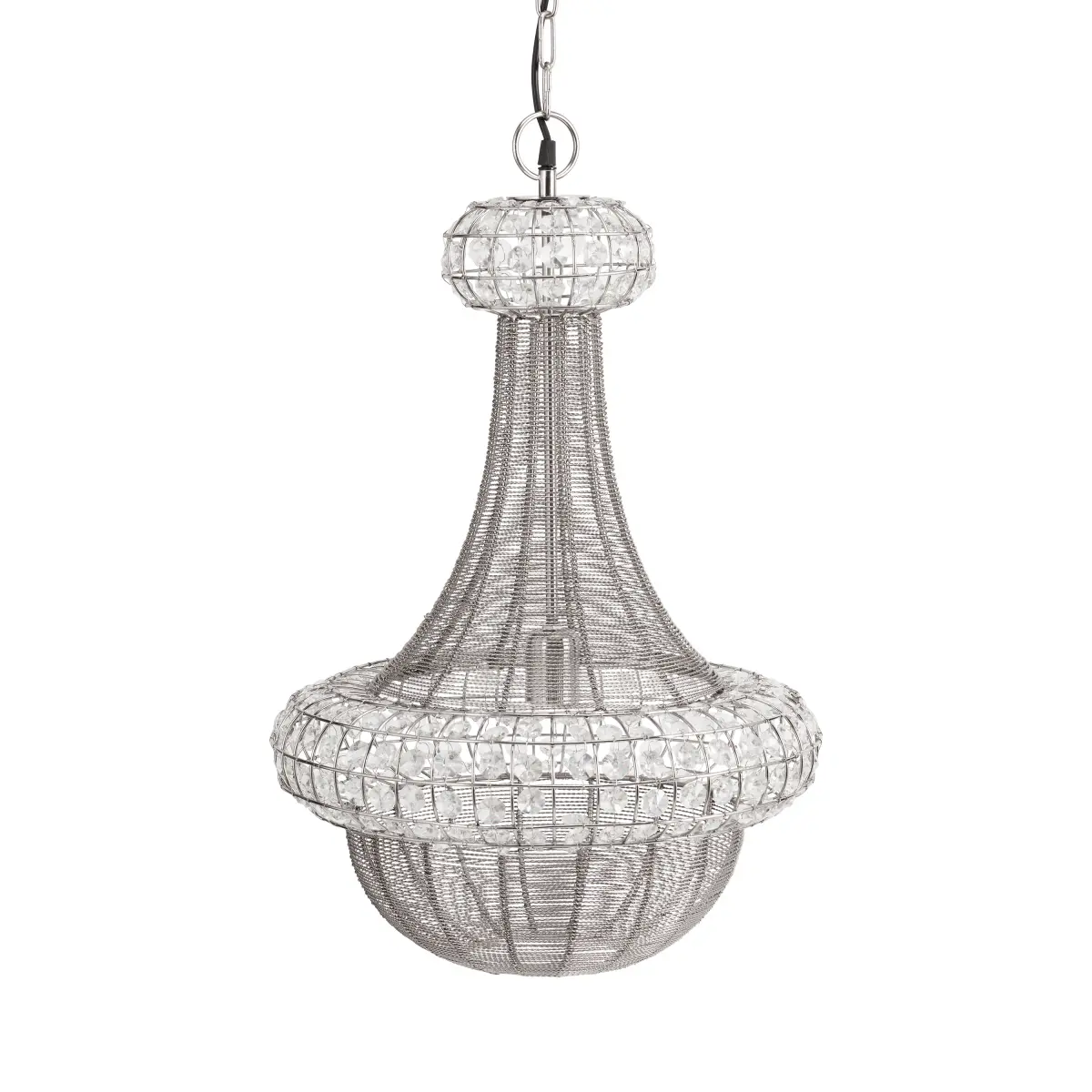 Saba taklampe 42 cm, Sølv