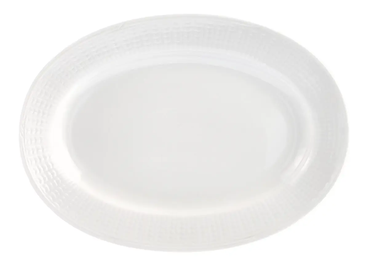 Swedish Grace fat oval 32 cm, snø (hvit)